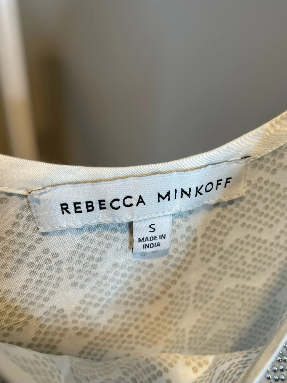 Rebecca Minkoff 100% Modal Silver Stud Embellished Tank Top